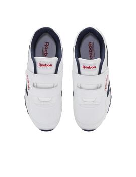 Zapatillas reebok royal rewind run alt blanco azul de niño.