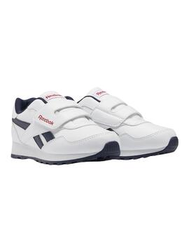 Zapatillas reebok royal rewind run alt blanco azul de niño.