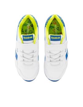 Zapatillas reebok royal  cj jog blanco azul de niño.