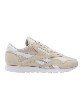 Zapatillas classic nylon beige de mujer.