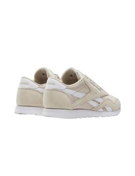 Zapatillas classic nylon beige de mujer.