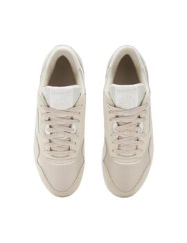 Zapatillas classic nylon beige de mujer.