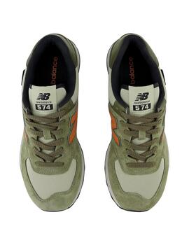 Zapatilllas new balance u574soc verde de hombre.