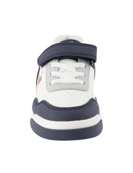 Zapatillas le coq sportif court breaker blanco azul de niño.