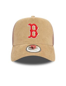 gorra new era mlb red sox cord beige de hombre.