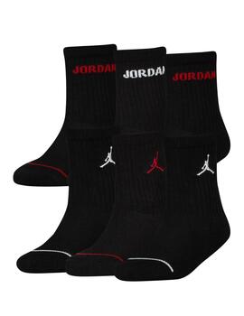 Calcetines jordan negro 6 pares unisex.