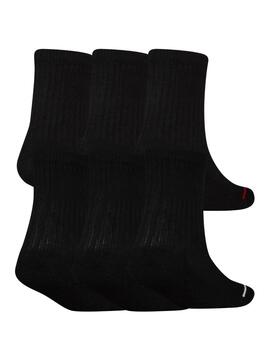 Calcetines jordan negro 6 pares unisex.