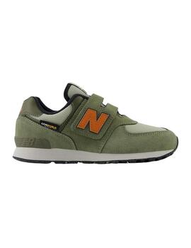 Zapatillas new balance pv574sof verde de niño.