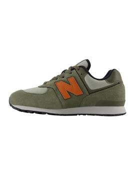 Zapatilllas new balance gc574sof verde de niño.