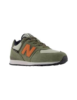 Zapatilllas new balance gc574sof verde de niño.