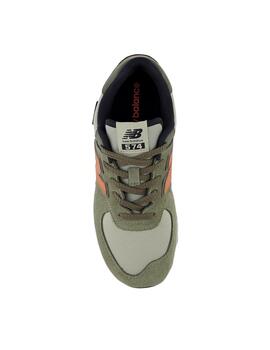 Zapatilllas new balance gc574sof verde de niño.