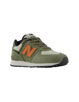 Zapatillas new balance pc574sof verde de niño.