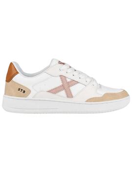 Zapatillas munich legit 84 blanco beige de mujer.