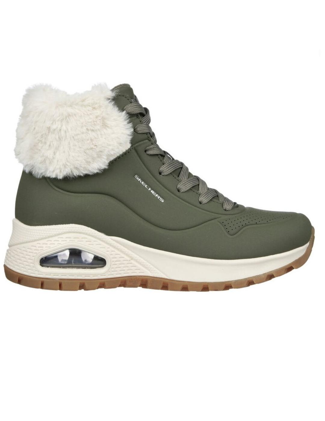 Zapatillas skechers uno rugged fall air verde de mujer