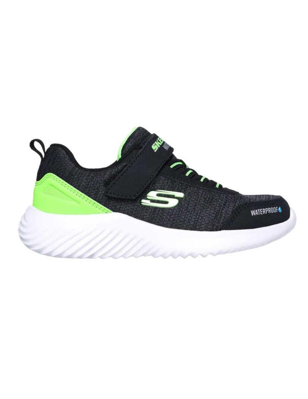 Zapatillas skechers dripper drop negro de niño.