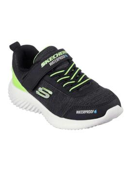 Zapatillas skechers dripper drop negro de niño.