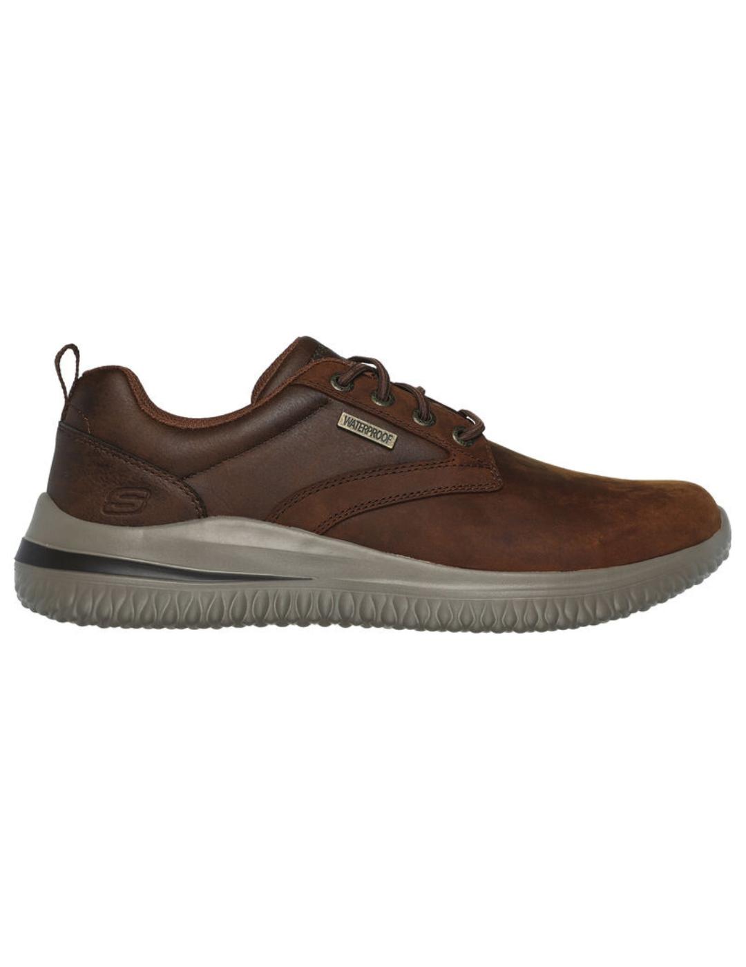 Zapatillas skechers glavine marron de hombre.