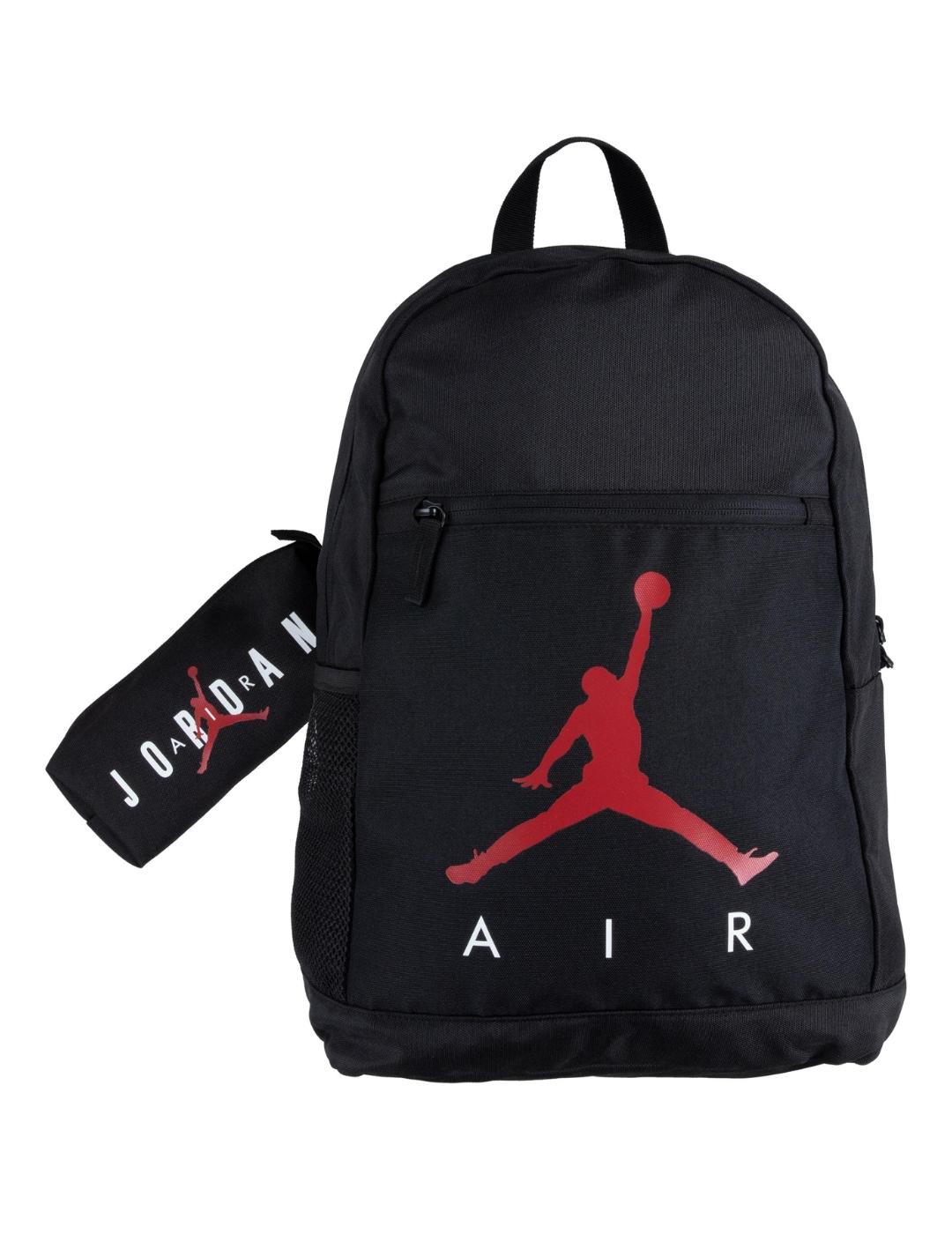 Mochila jordan air school  negro unisex.