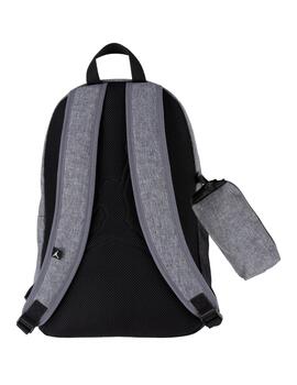 Mochila jordan air school gris unisex.