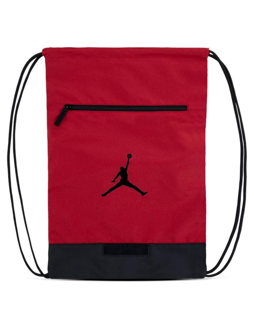 Gymsack jordan air sport rojo unisex.