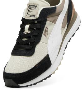 Zapatillas puma road rider blanco negro de hombre.