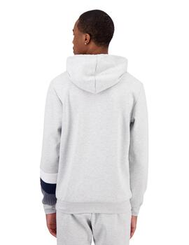 Sudadera con capucha le coq sportif heritage gris de hombre.