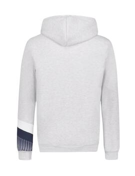 Sudadera con capucha le coq sportif heritage gris de hombre.