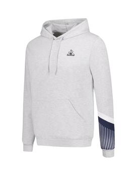 Sudadera con capucha le coq sportif heritage gris de hombre.