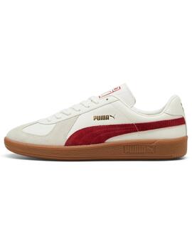 Zapatillas puma army trainer beige granate de mujer.