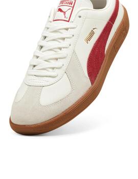 Zapatillas puma army trainer beige granate de mujer.