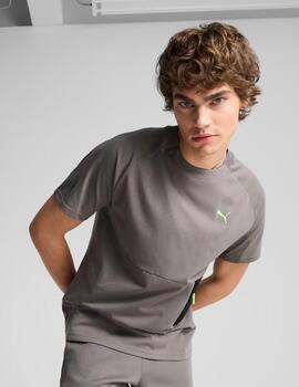 camiseta puma con bolsillo pumatech gris de hombre.