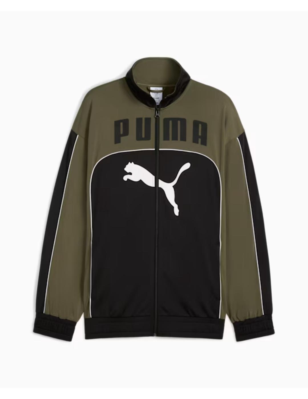 Chaqueta puma future archive negro verde unisex.