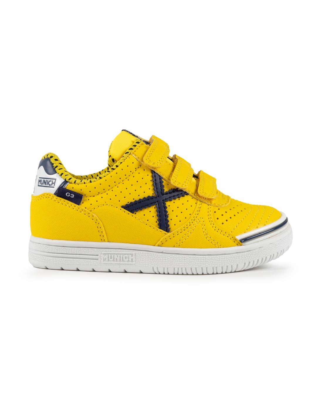 Zapatillas munich g-3 kid vco 433 amarillo de niño.