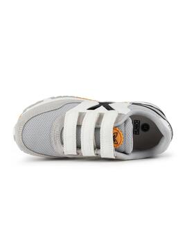 Zapatillas munich dash kid vco 163 gris blanco de niño.