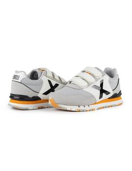 Zapatillas munich dash kid vco 163 gris blanco de niño.