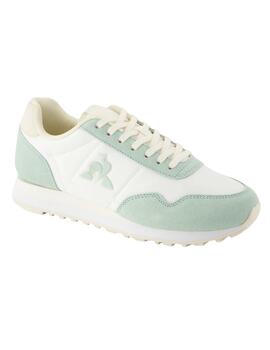 Zapatillas le coq sportif astra 2w blanco verde de mujer.