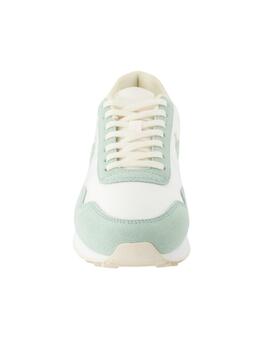 Zapatillas le coq sportif astra 2w blanco verde de mujer.