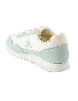 Zapatillas le coq sportif astra 2w blanco verde de mujer.