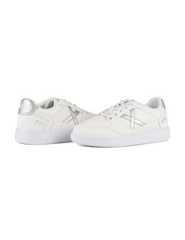 Zapatillas munich legit kid 14 blanco plata de niña.