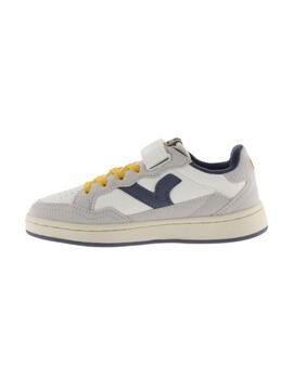 Zapatillas victoria smash kid funn blanco marino de niño.