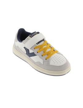 Zapatillas victoria smash kid funn blanco marino de niño.