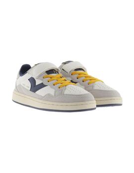 Zapatillas victoria smash kid funn blanco marino de niño.