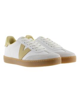 Zapatillas victoria berlin ciclista blanco beige de mujer.