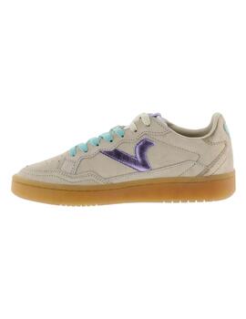 Zapatillas victoria smash suede beige de mujer.