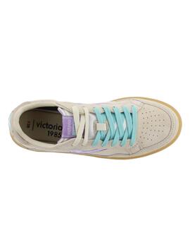 Zapatillas victoria smash suede beige de mujer.