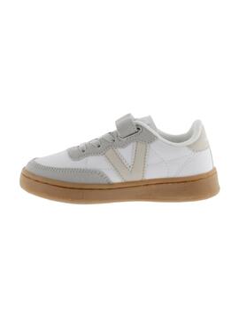 Zapatillas victoria oslo blanco gris de niño.