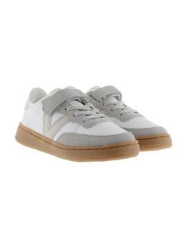 Zapatillas victoria oslo blanco gris de niño.