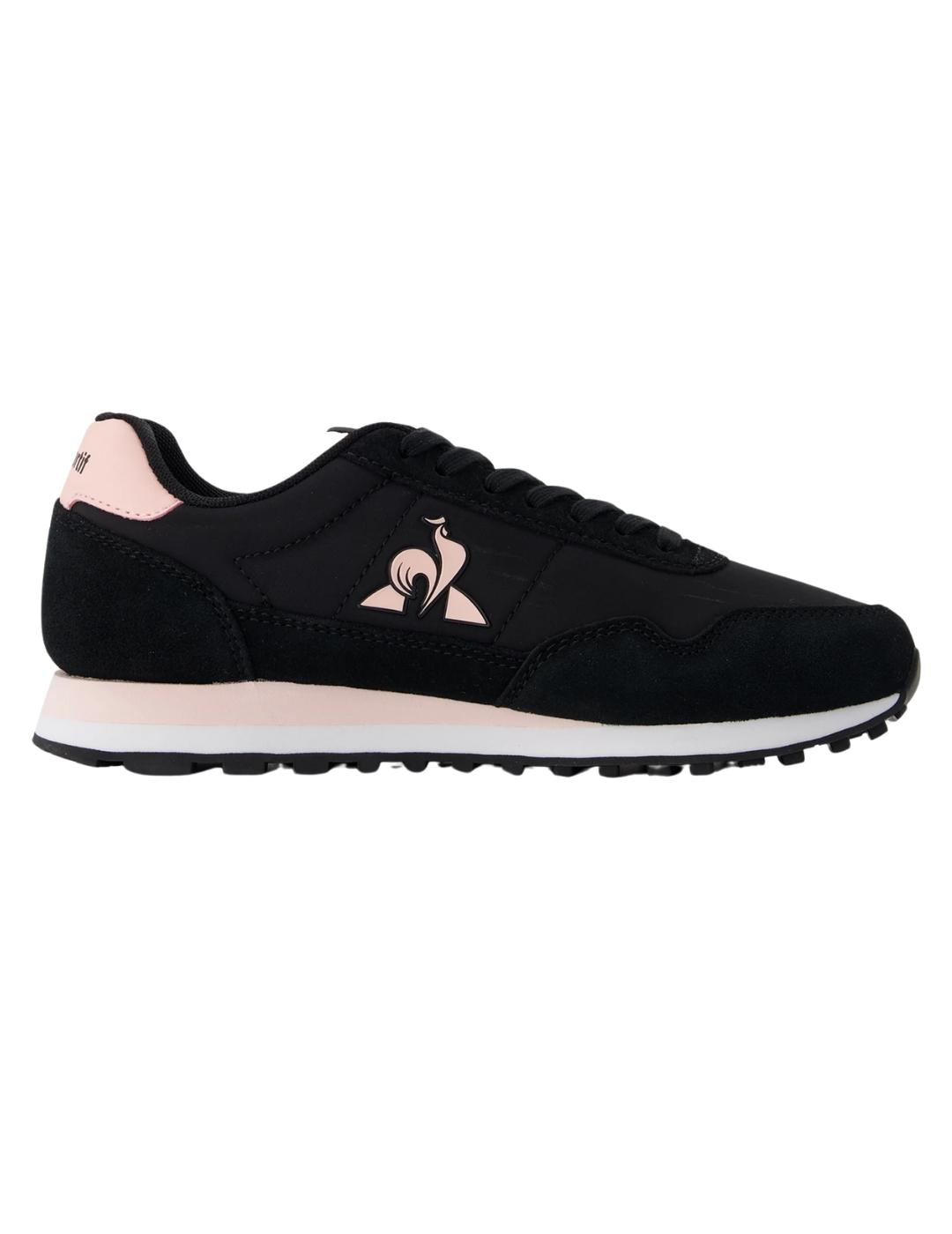 Zapatillas le coq sportif astra 2w negro rosa de mujer.