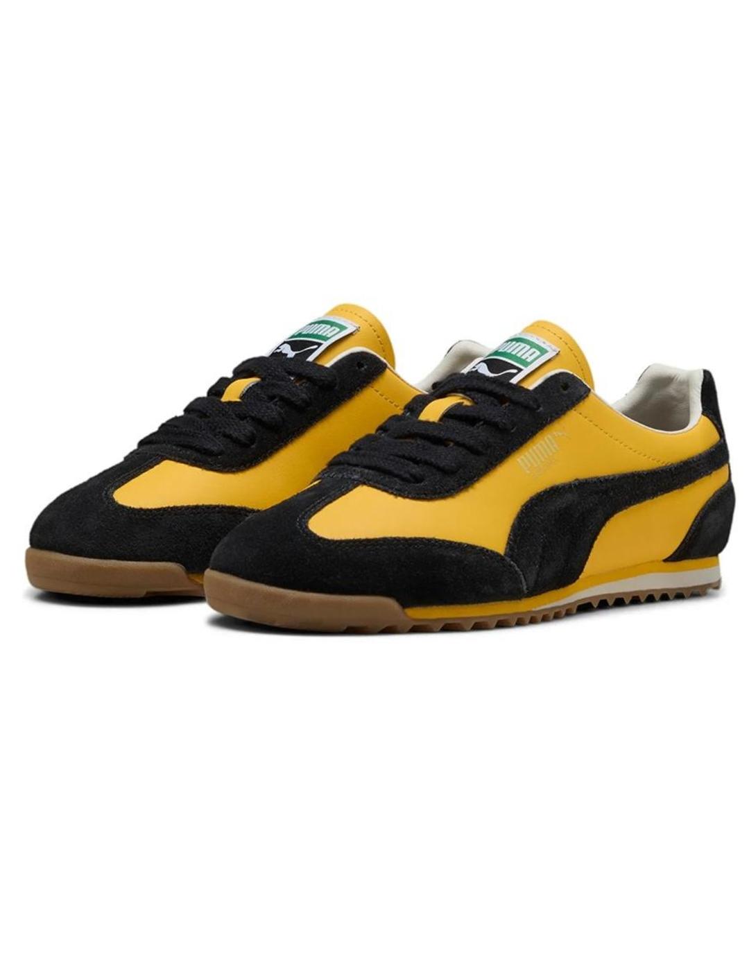 Zapatillas puma arizona retro amarillo negro de hombre.