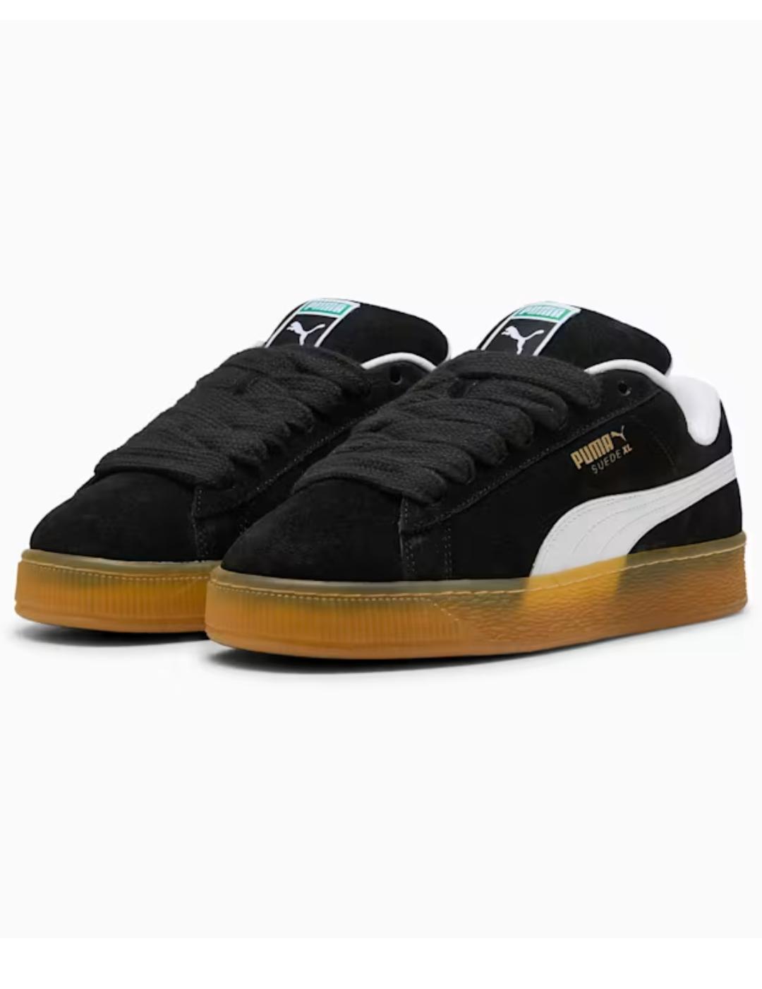 Zapatillas puma suede xl dark risk negro de hombre.